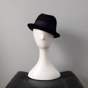 Vintage Dobbs Fifth Avenue Black Fedora Hat with Box
